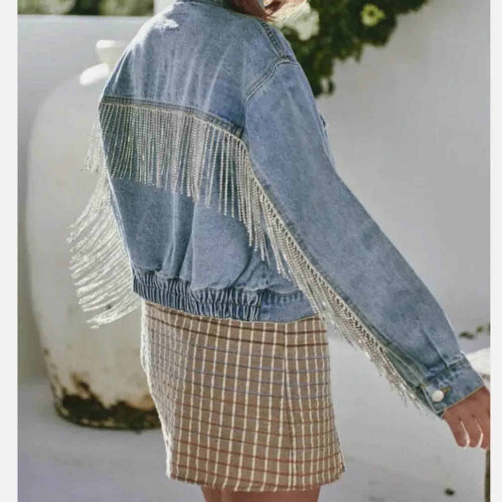 We the Free Comet Rhinestone Denim Jacket
